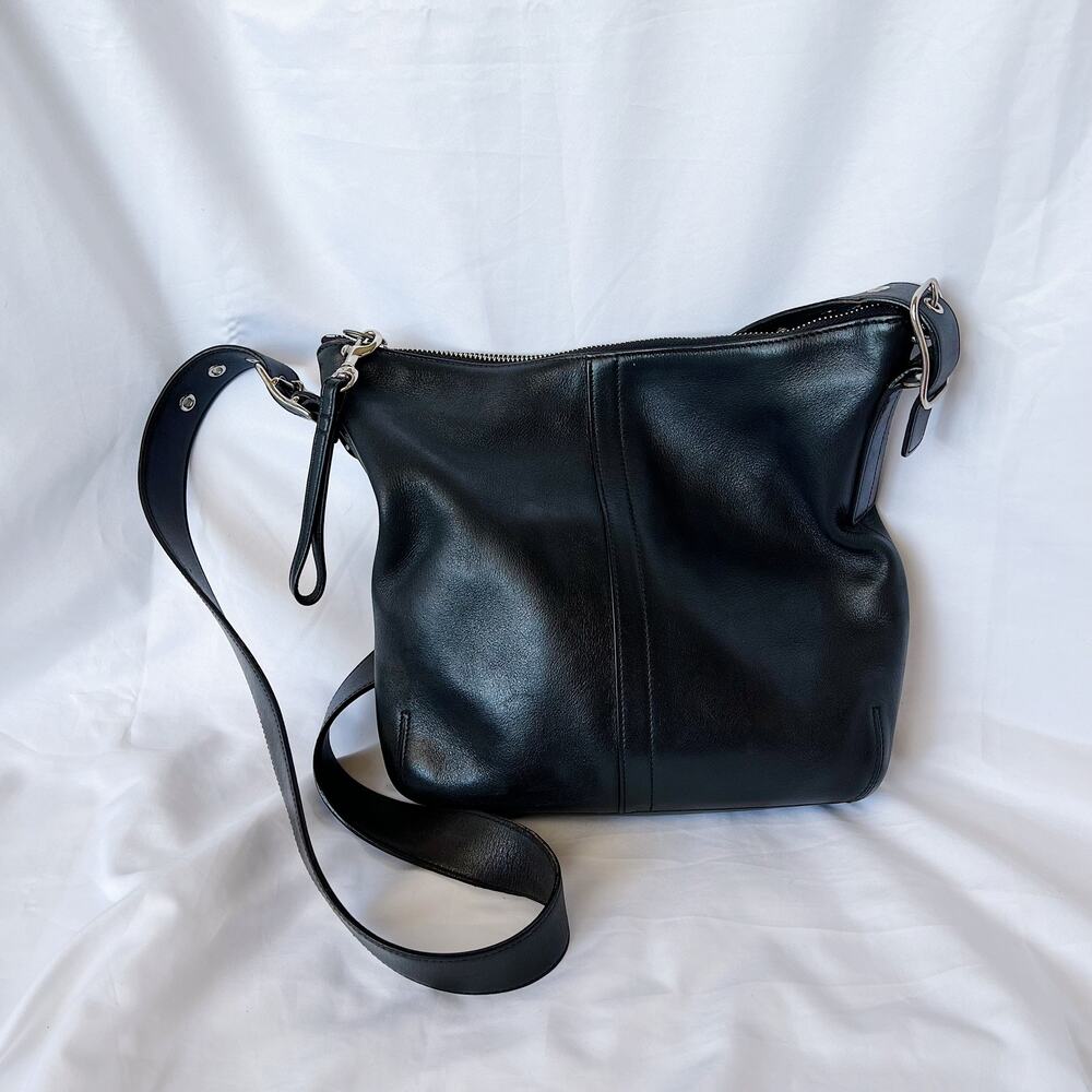 Vintage Coach Legacy Hobo Leather Bag 9326 Crossbody Handbag Black Purse